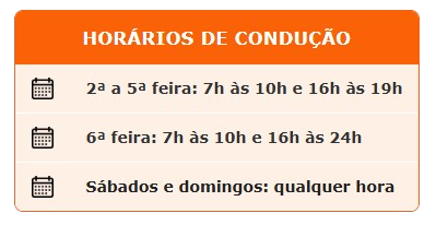 Horários campanha Bluwalk & Uber